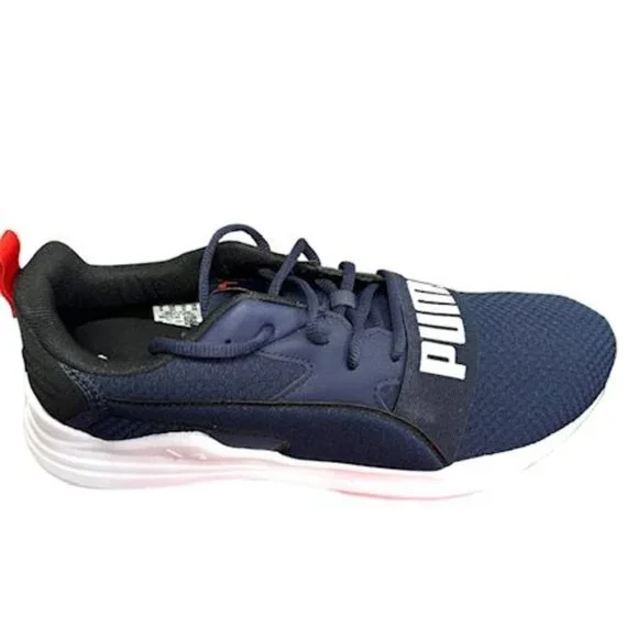 Puma Wired Run Logo Mesh Sneakers Blue size 10 New In Box - Picture 2 of 5